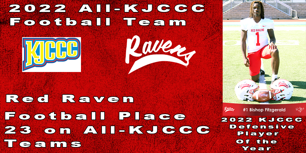Red Raven Bishop Fitzgerald Earns KJCCC Defensive Player of the Year Award, 23 Red Raven Players Placed on All-KJCCC Football Team
