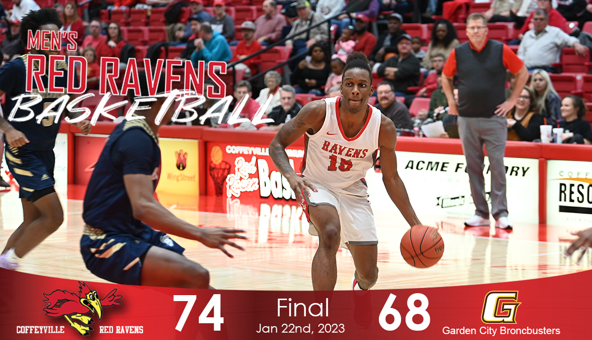 #16 Red Ravens Travel to Garden City and Defeat #RV Broncbusters 74-68