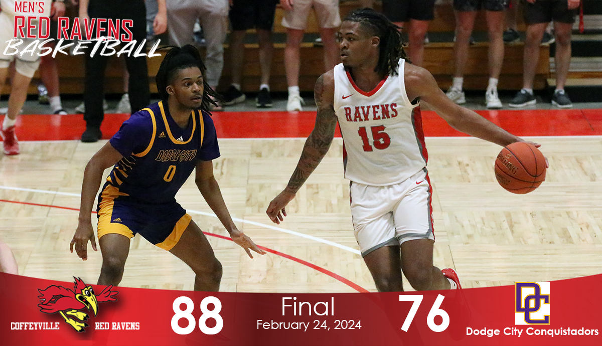 Carroll & Summers Double/Double as Ravens Defeat Dodge City 88-76