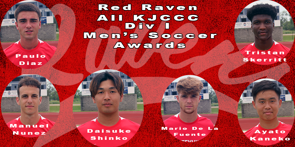 Six Red Raven Men's Soccer Players Earn All-KJCCC Honors