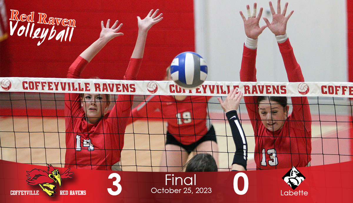 Red Ravens Earn 21st Victory of Year with 3-0 Sweep of Labette