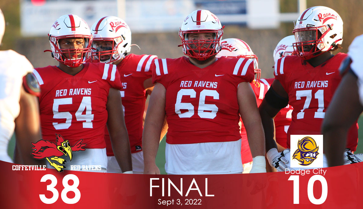 #14 Red Ravens Move to 2-0 With a 38-10 Road Victory at Dodge City