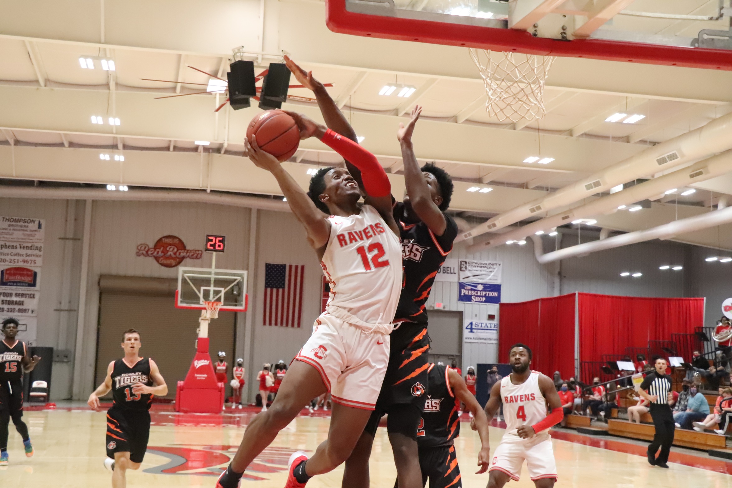#2 Red Raven Men's Basketball Bag Another Ranked Opponent, Defeat #15 Cowley 107-85