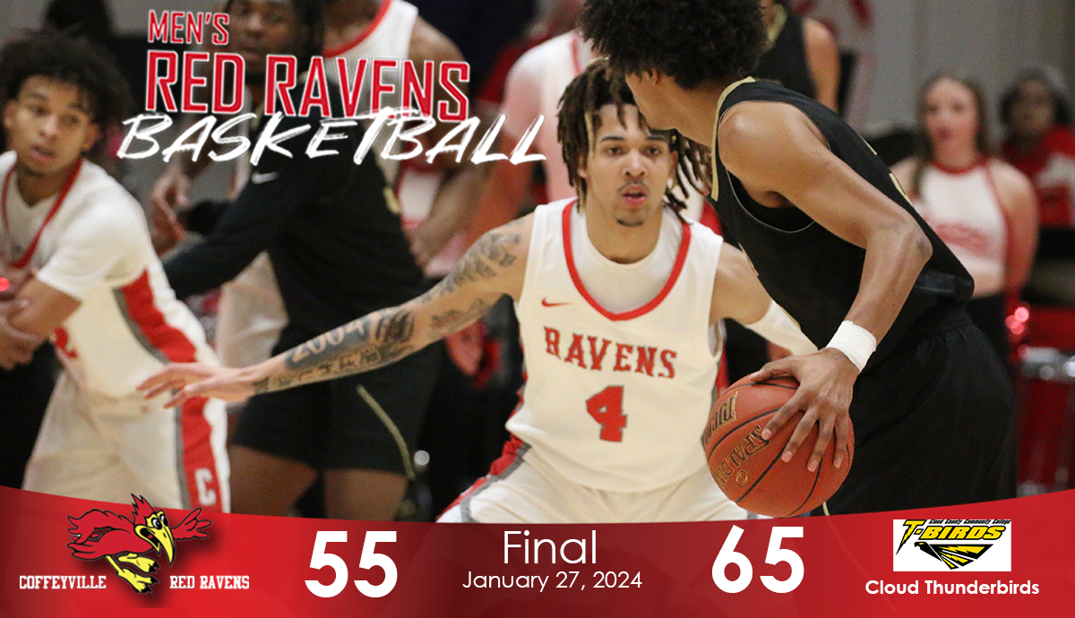 Red Ravens Lose 65-55 at Cloud County