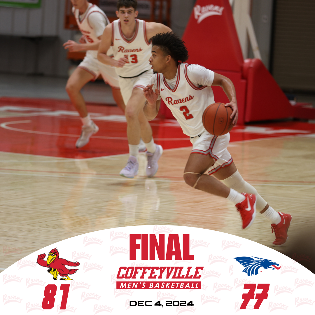 Red Ravens Rally from 13 Down to Defeat the Blue Dragons of Hutchinson 81-77