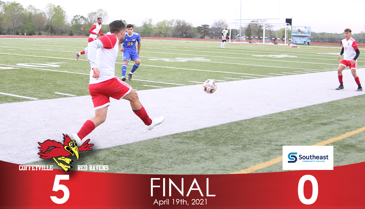 #19 NJCAA Ranked Red Ravens Score Another Shutout with 5-0 Victory Over Southeast CC