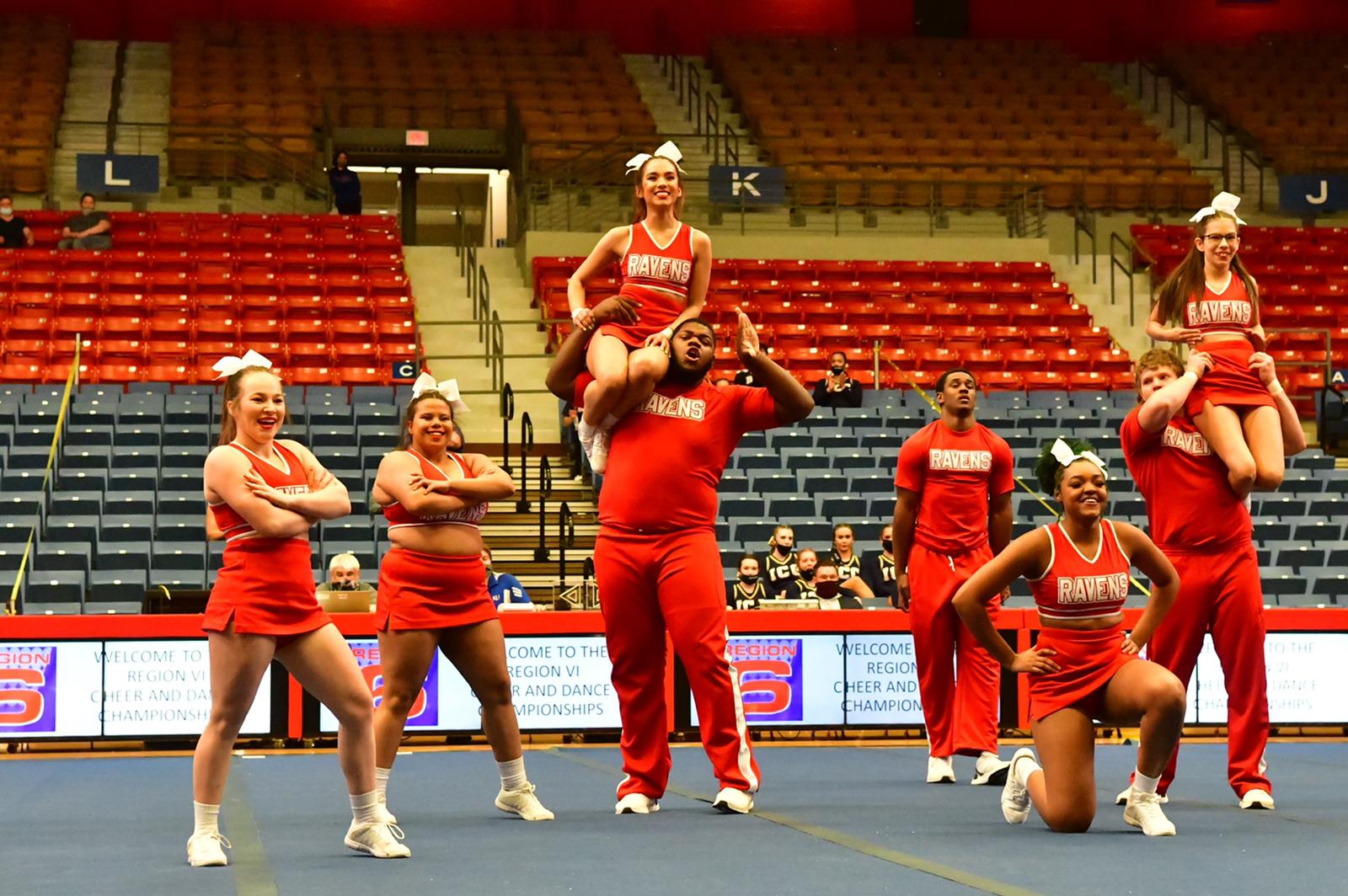 Red Raven Cheer Places 3rd in Region VI Cheer Competition
