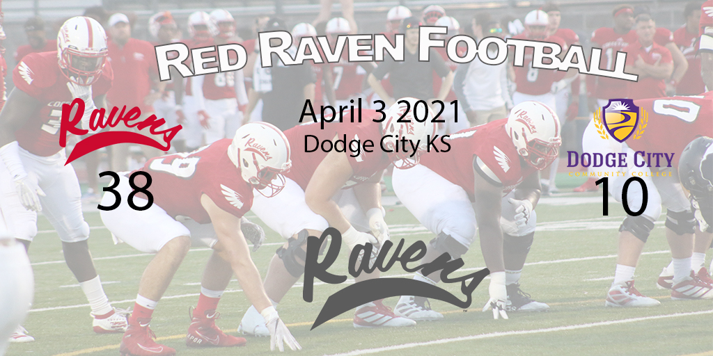 Red Raven Football Earns First Victory of Year with 38-10 Defeat of Dodge City
