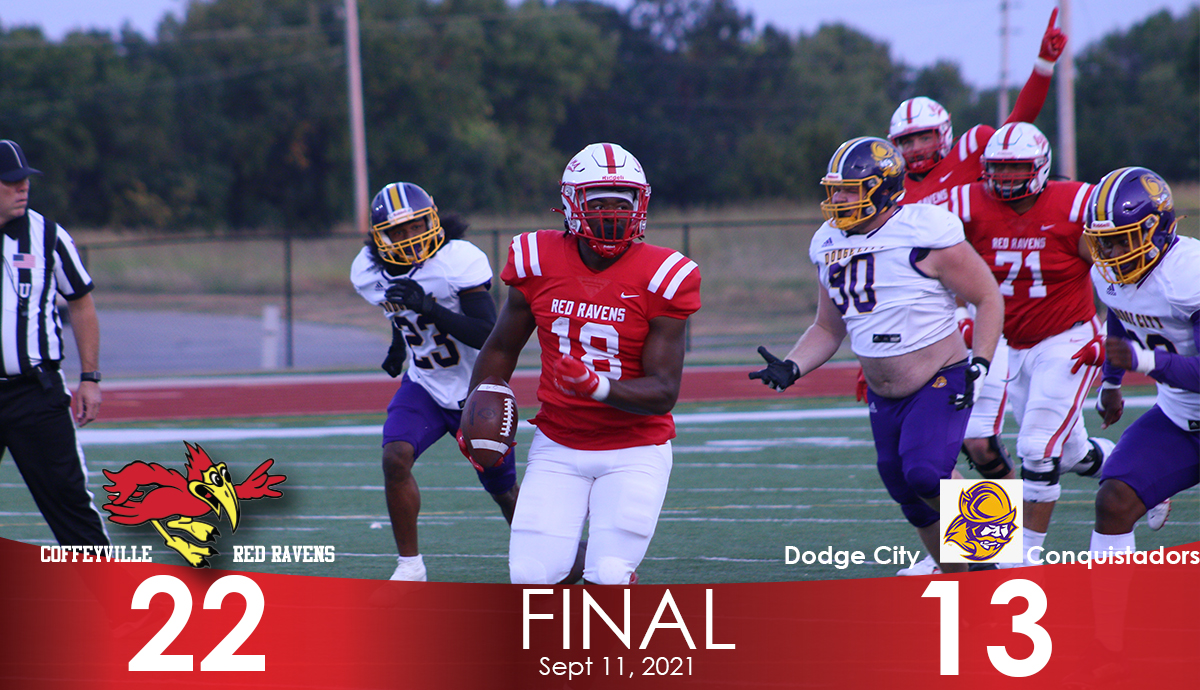 #10 Red Ravens Move to 2-0 On The Season, Defeat Dodge City 22-13