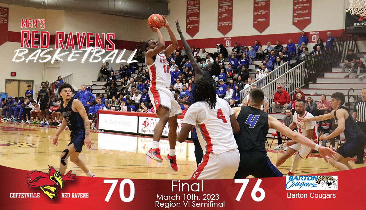 Red Ravens' Season Ends With 76-70 Loss to Barton in Region VI Semifinals