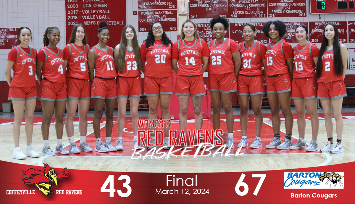 Red Ravens Cannot Overcome Slow Start in 67-43 Defeat to the Barton Cougars In Region VI Quarterfinals