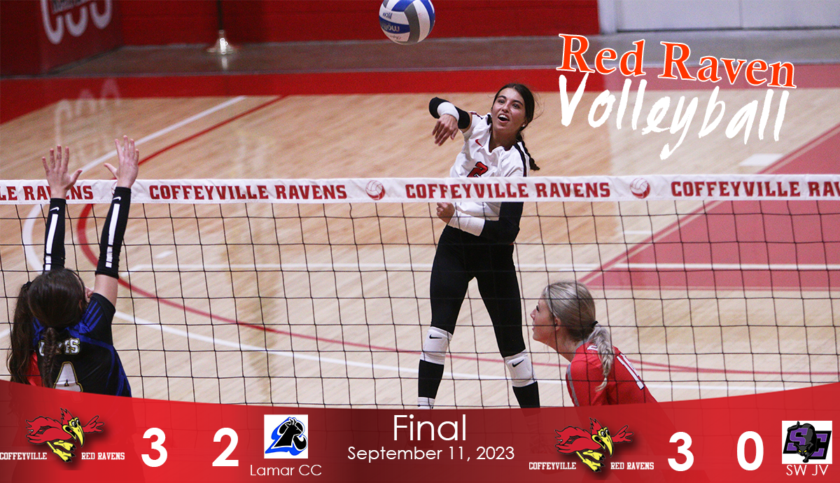 Red Raven Volleyball Defeat Lamar CC and Southwestern JV to Improve to 9-7 on the Season